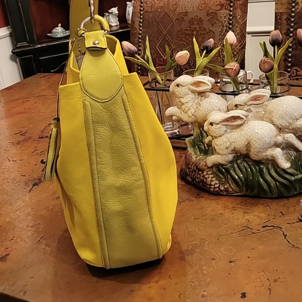 Coach Avery Canvas & Leather Hobo Bag